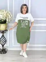 Зелёный хаки женское летнее платье