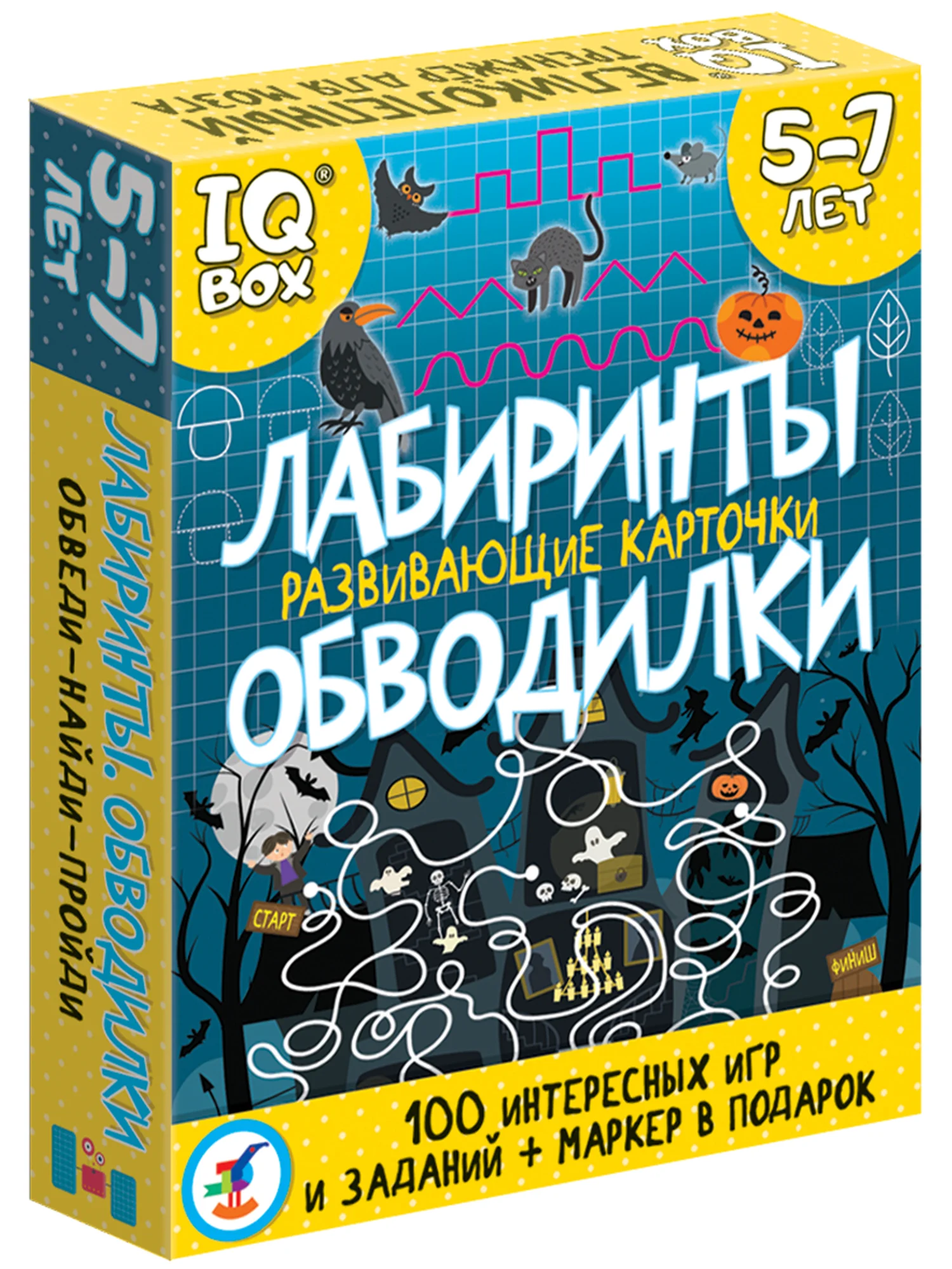 Лабиринты. Обводилки. Карточная игра. IQ Box. Дрофа-Медиа