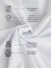 Наматрасник непромокаемый с бортом 60х120, 80x160, 80/90/120/140/160/180/200*200