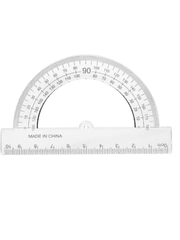 Транспортир 10 см, прозрачный