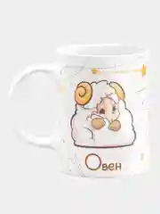 Кружка керамическая Знаки зодиака: "Корги, овен"