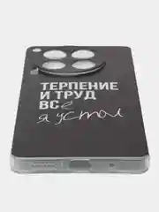 Серый металлик чехол на Tecno Camon 30 5G / Текно Камон 30 5G прозрачный, с рисунком, защита камеры