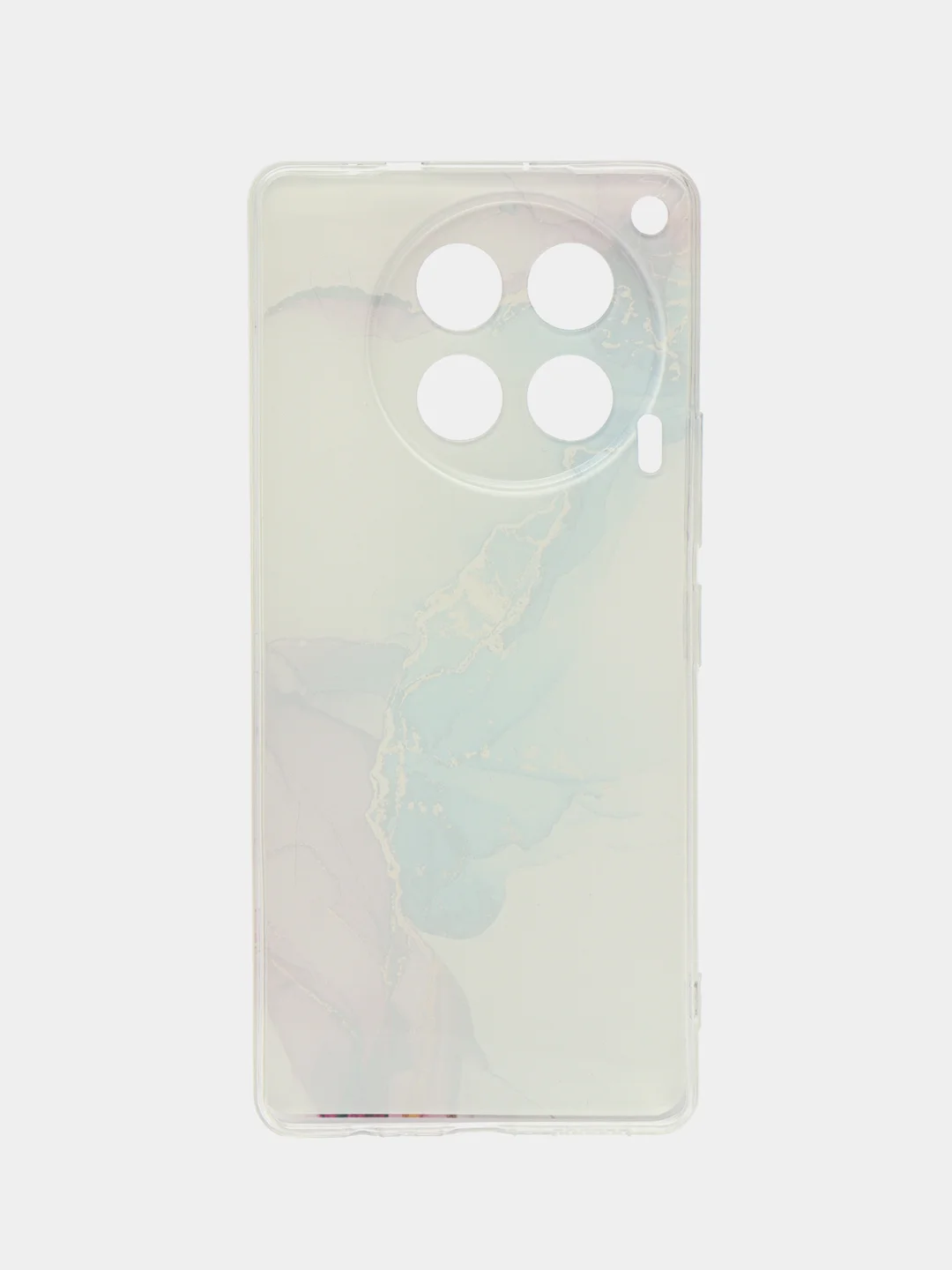 Ледяной чехол на Tecno Camon 30 4G / Текно Камон 30 4G прозрачный, с рисунком, защита камеры