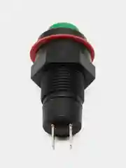 Кнопка DS-211 2A/250VAC с фиксацией зеленая, без подсветки