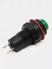 Кнопка DS-211 2A/250VAC с фиксацией зеленая, без подсветки