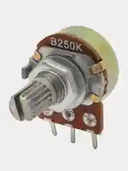 Резистор переменный 16K1 WH148 250k 250кОм шлиц L=15мм потенциометр