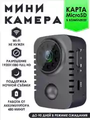 Черный мини камера видеонаблюдения с MicroSD картой