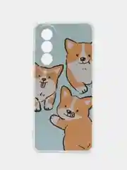 Светло-оранжевый силиконовый чехол на Oneplus Nord CE4 / Ван Плас Норд СЕ4 прозрачный, с рисунком