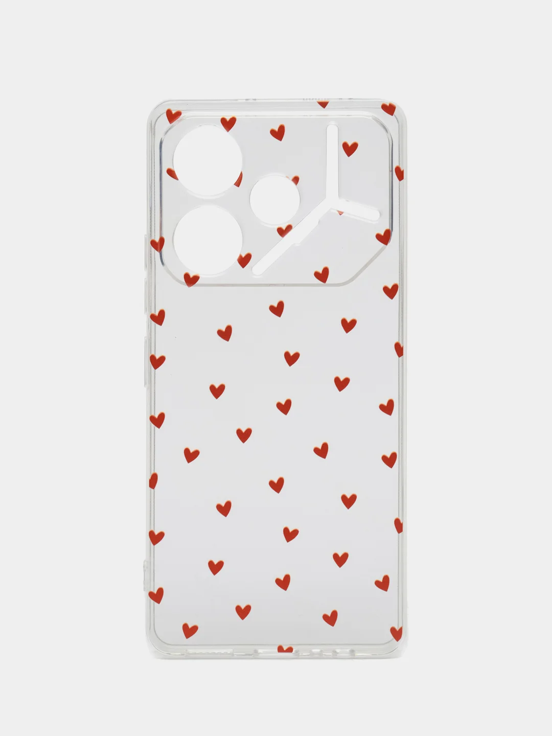 Коралловый меланж силиконовый чехол на Tecno Pova 6 / Текно Пова 6 прозрачный, с рисунком, защита камеры