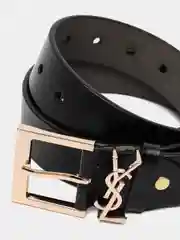 Черный ремень женский кожаный LV