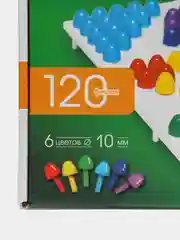 Зеленый детская мозаика-пазл 120-180 фишек, диаметр 10 мм, 6 цветов, настольная игра 3+