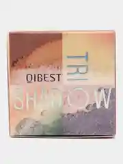 Зеленый тени для век палетка QiBest, матовые, блестящие, нюд, мини-палетка, 3 оттенка, 7,5 г