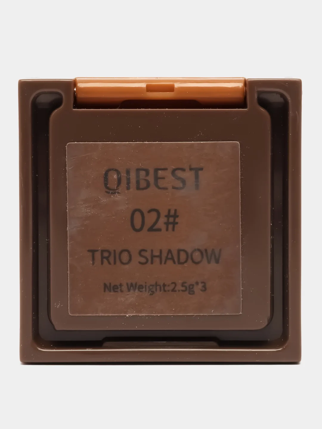 Коричневый тени для век палетка QiBest, матовые, блестящие, нюд, мини-палетка, 3 оттенка, 7,5 г