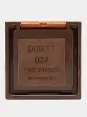 Коричневый тени для век палетка QiBest, матовые, блестящие, нюд, мини-палетка, 3 оттенка, 7,5 г