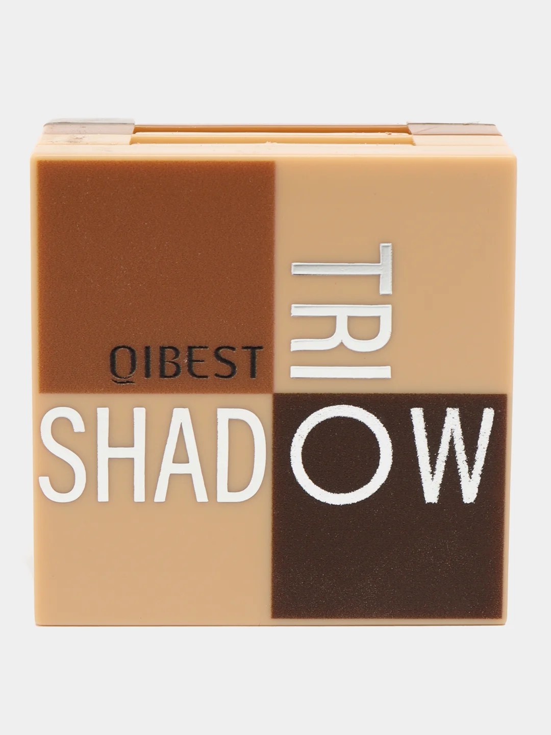Коричневый тени для век палетка QiBest, матовые, блестящие, нюд, мини-палетка, 3 оттенка, 7,5 г