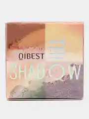 Коричневый тени для век палетка QiBest, матовые, блестящие, нюд, мини-палетка, 3 оттенка, 7,5 г