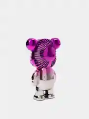 Фиолетовый вентилятор беспроводной USB настольный 3 режима / мини Медвежонок / для наращивания ресниц
