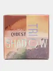 Коричневый тени для век палетка QiBest, матовые, блестящие, нюд, мини-палетка, 3 оттенка, 7,5 г