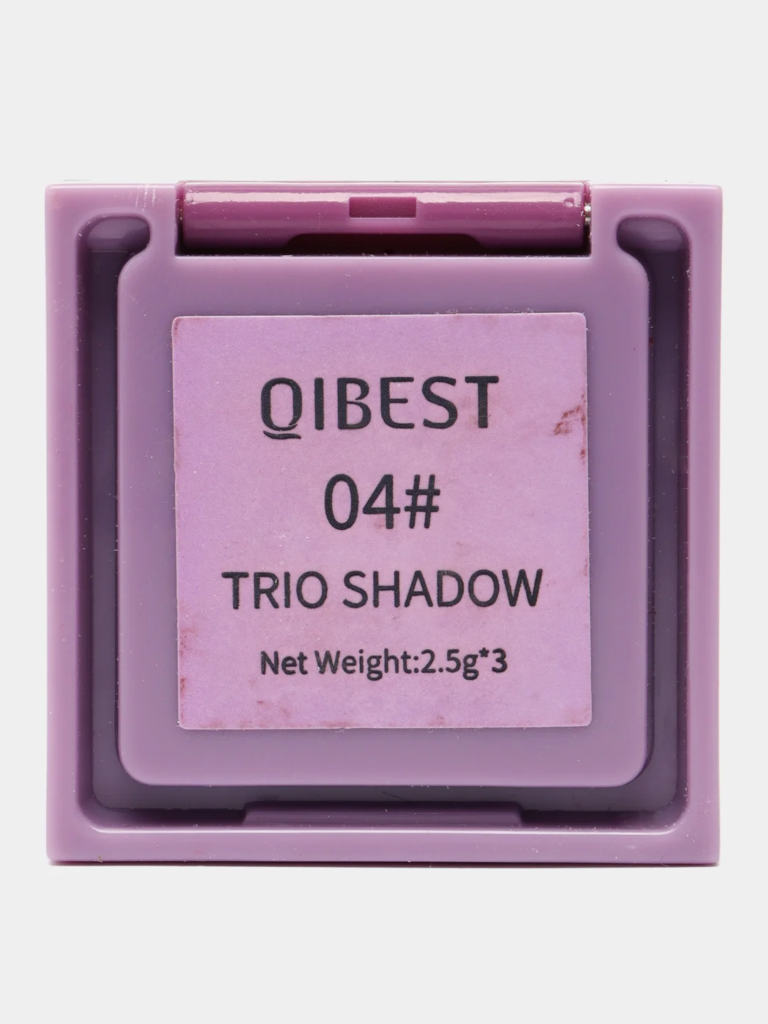 Коричневый тени для век палетка QiBest, матовые, блестящие, нюд, мини-палетка, 3 оттенка, 7,5 г