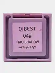 Коричневый тени для век палетка QiBest, матовые, блестящие, нюд, мини-палетка, 3 оттенка, 7,5 г