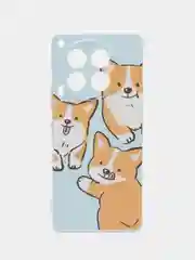 Светло-оранжевый чехол на Tecno Camon 30 5G / Текно Камон 30 5G прозрачный, с рисунком, защита камеры