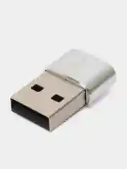 Серый адаптер-переходник USB Type-C на USB-A OTG
