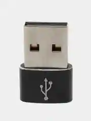 Черный адаптер-переходник USB Type-C на USB-A OTG