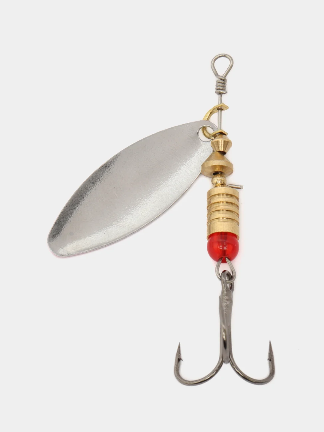 Вишнёвый блесна вращающаяся в расцветках Aglia Long Silver, на спиннинг, летняя, рыболовная