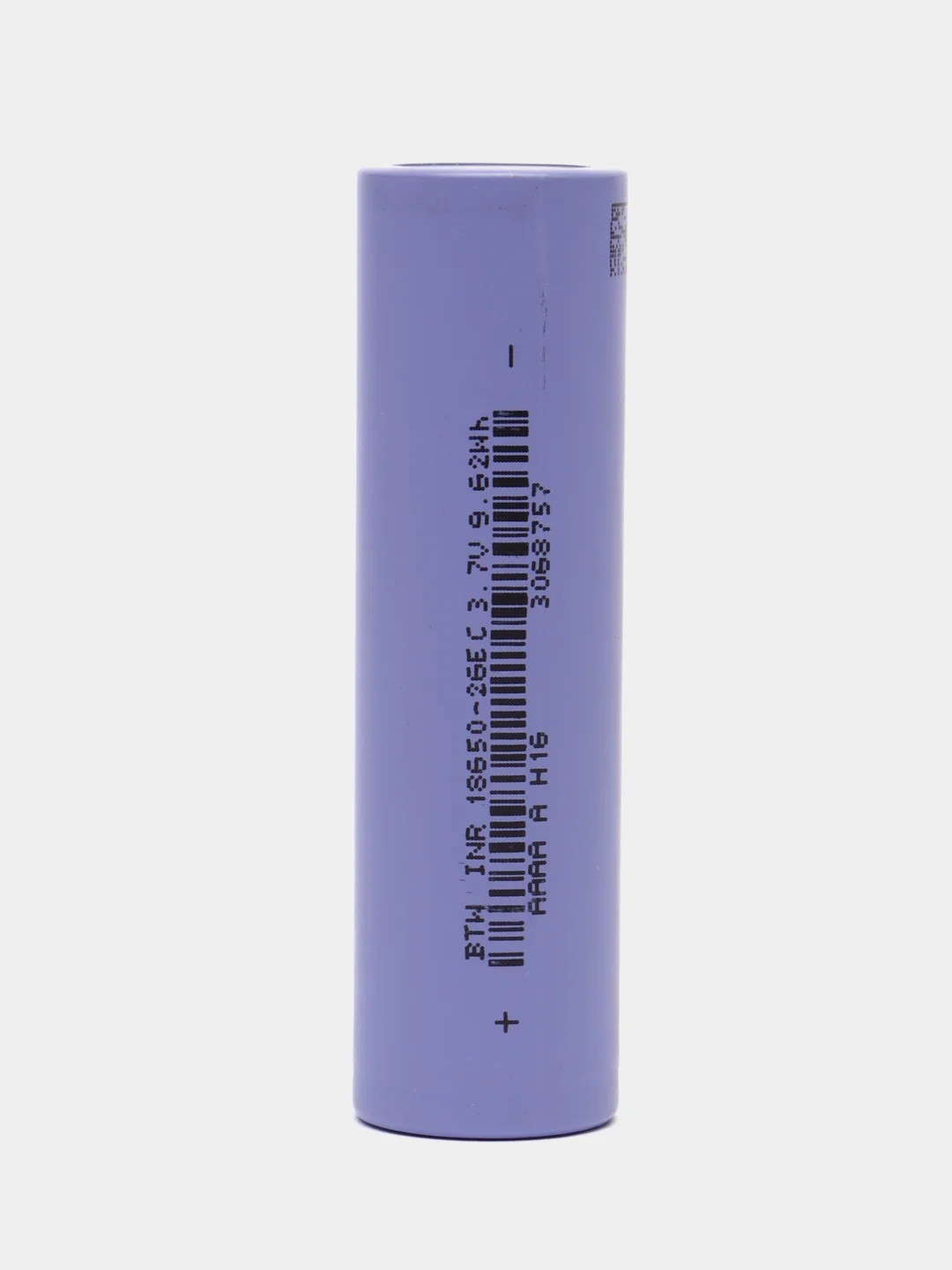 Аккумулятор литий-ионный 18650 2600mah 3C 8А BTW 25E INR (факт. 2600mah) плоский +