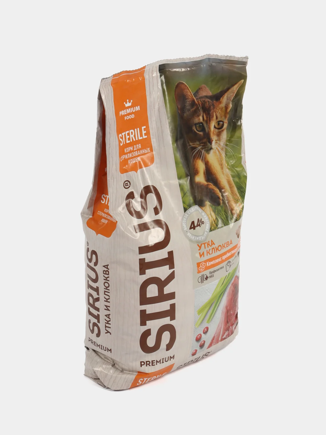 Сухой корм для кошек SIRIUS (Сириус) для стерилизованных утка/клюква 10 кг