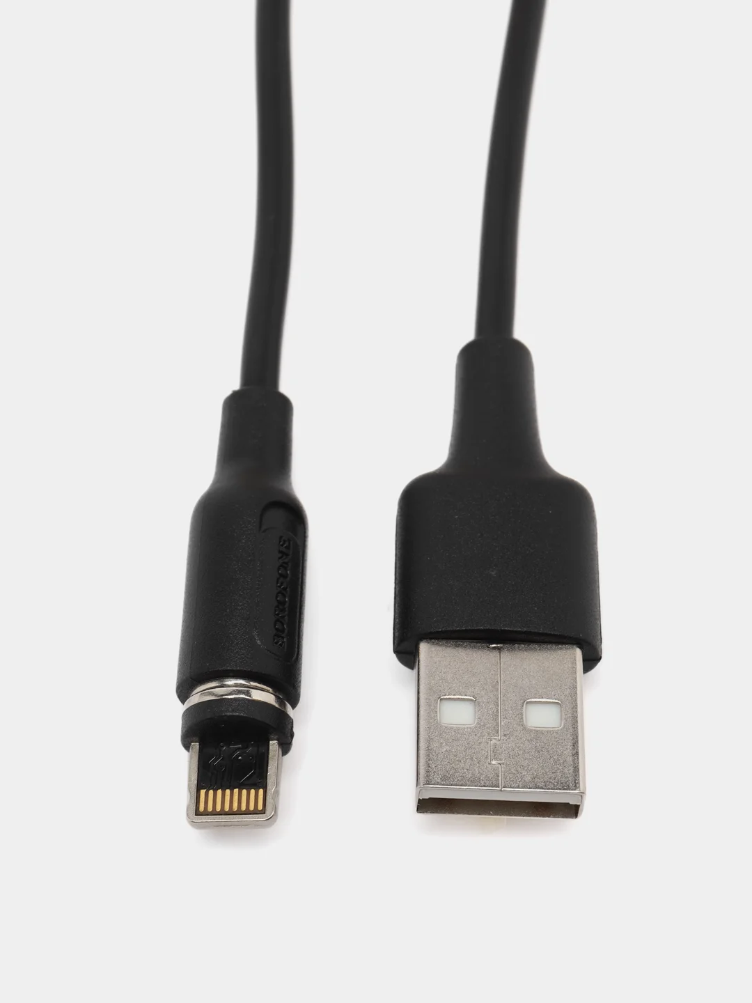 Черный магнитный зарядный кабель USB Borofone BX41 на Lightning