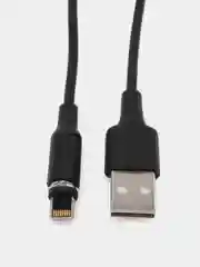 Черный магнитный зарядный кабель USB Borofone BX41 на Lightning