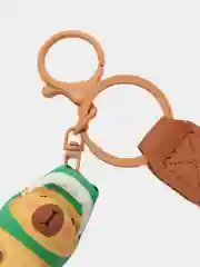 Зеленый брелок для рюкзака и ключей "Капибара"