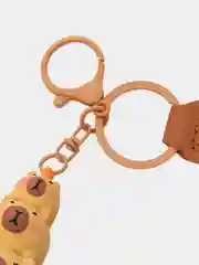 Коричневый брелок для рюкзака и ключей "Капибара"