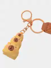 Коричневый брелок для рюкзака и ключей "Капибара"