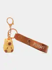 Оранжевый брелок для рюкзака и ключей "Капибара"