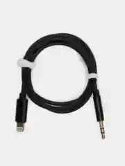 Черный кабель AUX-Lightning, для iPhone, 3,5 jack, 1 м