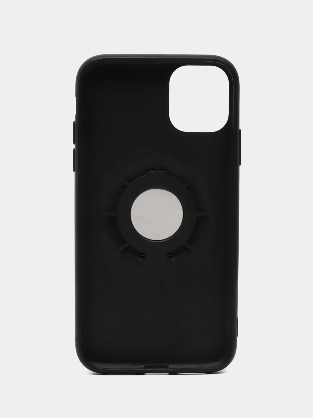 Черный чехол Apple iPhone 11 силиконовый с кольцом iFace