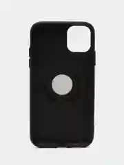 Черный чехол Apple iPhone 11 силиконовый с кольцом iFace
