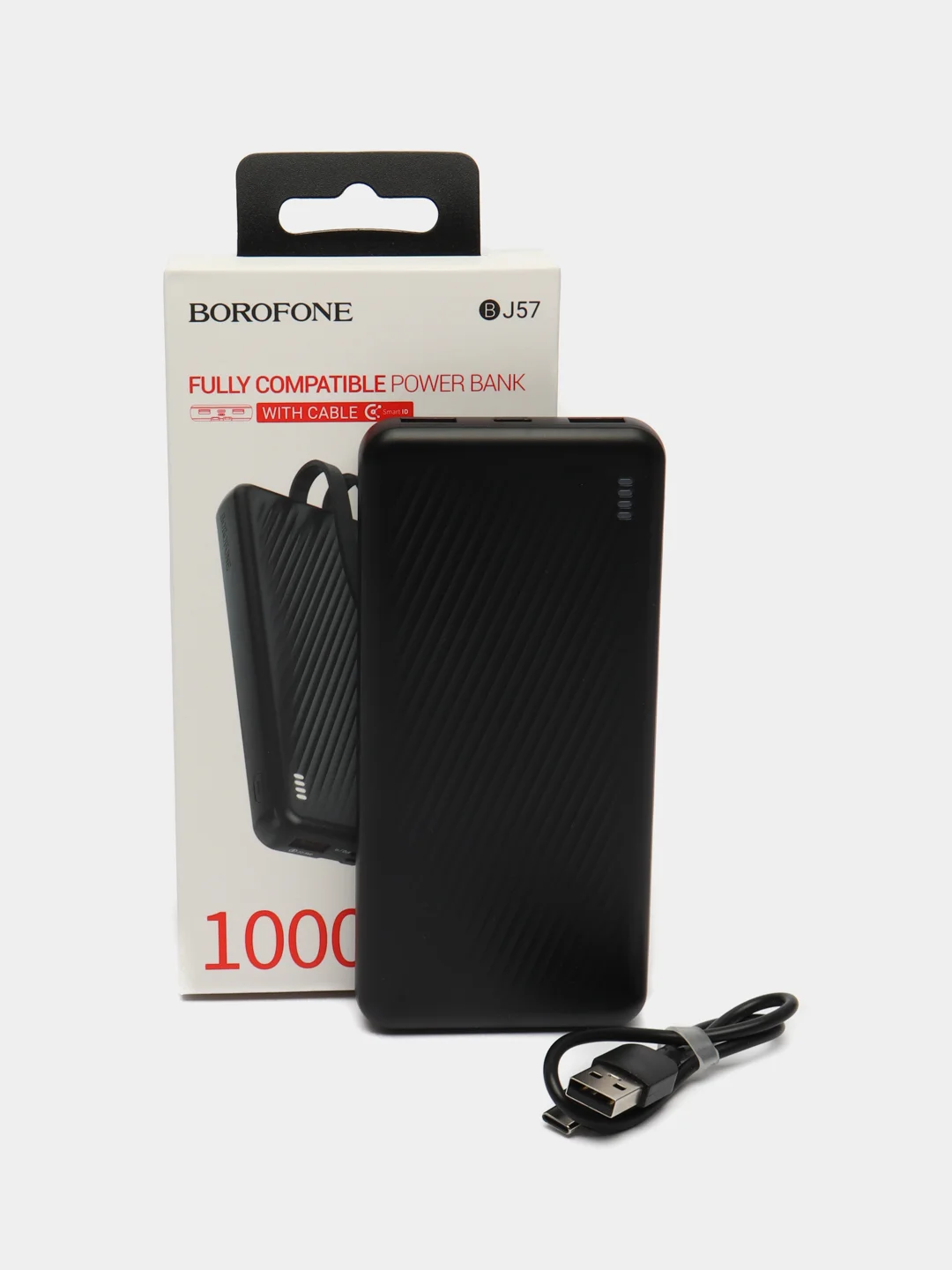 Черный внешний аккумулятор Borofone BJ57 Power Bank 10000, 20000 повербанк с быстрой зарядкой