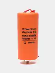 60 мкф Конденсатор пусковой CBB60 60uF 450V гибкие выводы + болт конденсатор двигателя