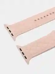 Розовый силиконовый ремешок c гравировкой для Apple Watch 38mm/40mm/41mm/42mm/44mm/45mm/49mm