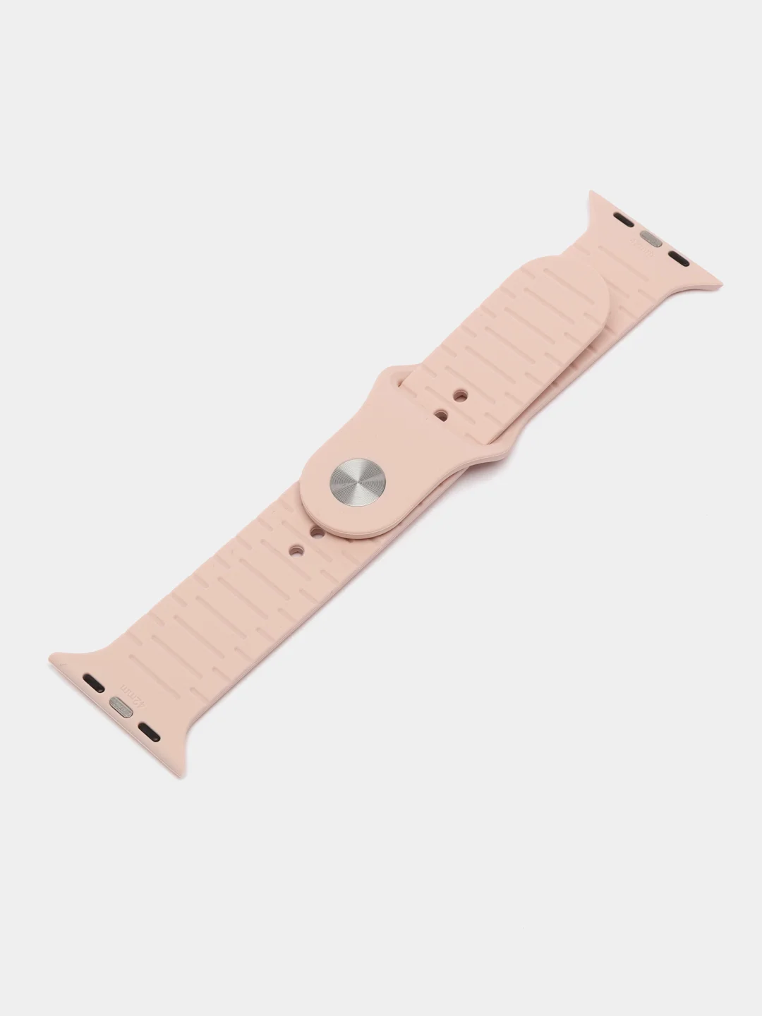 Розовый силиконовый ремешок c гравировкой для Apple Watch 38mm/40mm/41mm/42mm/44mm/45mm/49mm