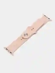 Розовый силиконовый ремешок c гравировкой для Apple Watch 38mm/40mm/41mm/42mm/44mm/45mm/49mm
