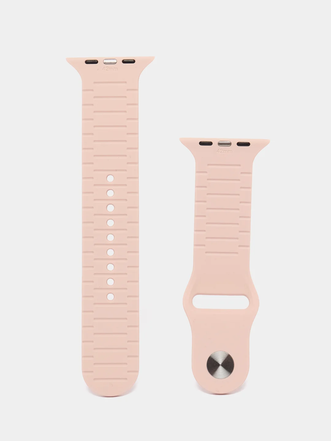 Розовый силиконовый ремешок c гравировкой для Apple Watch 38mm/40mm/41mm/42mm/44mm/45mm/49mm