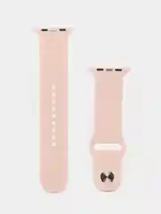 Розовый силиконовый ремешок c гравировкой для Apple Watch 38mm/40mm/41mm/42mm/44mm/45mm/49mm