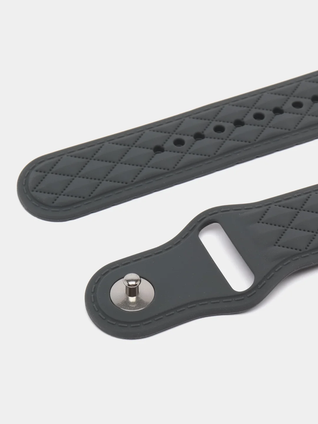 Серый силиконовый ремешок c гравировкой для Apple Watch 38mm/40mm/41mm/42mm/44mm/45mm/49mm
