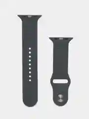 Серый силиконовый ремешок c гравировкой для Apple Watch 38mm/40mm/41mm/42mm/44mm/45mm/49mm