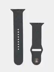 Серый силиконовый ремешок c гравировкой для Apple Watch 38mm/40mm/41mm/42mm/44mm/45mm/49mm