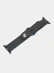 Серый силиконовый ремешок c гравировкой для Apple Watch 38mm/40mm/41mm/42mm/44mm/45mm/49mm